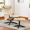 28.7'' Wide Faux Leather Manual Ergonomic Recliner with Ottoman